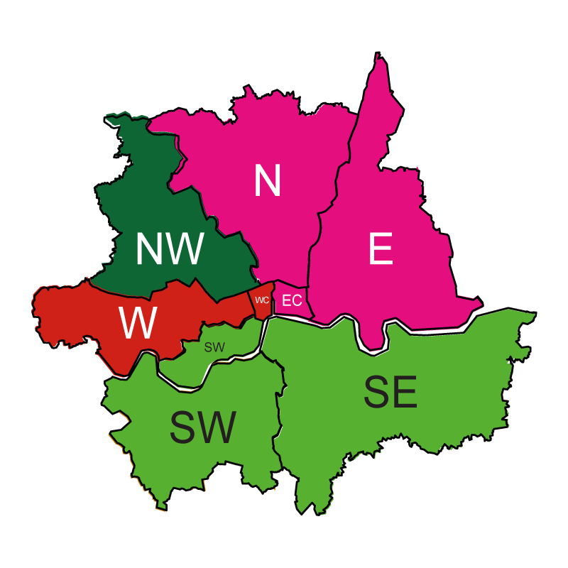 london postcode map